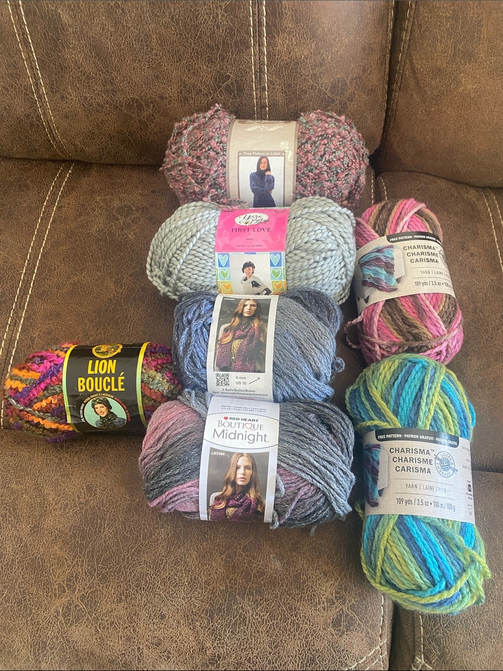 Yarn Lot Miscellaneous Yarns 7 Full Skeins